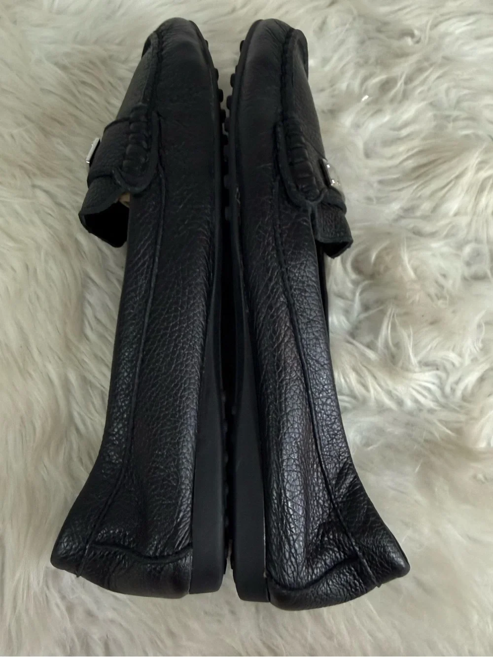 Coach Fredrica Black Leather Loafers Moccasins Women’s Size 6.5B